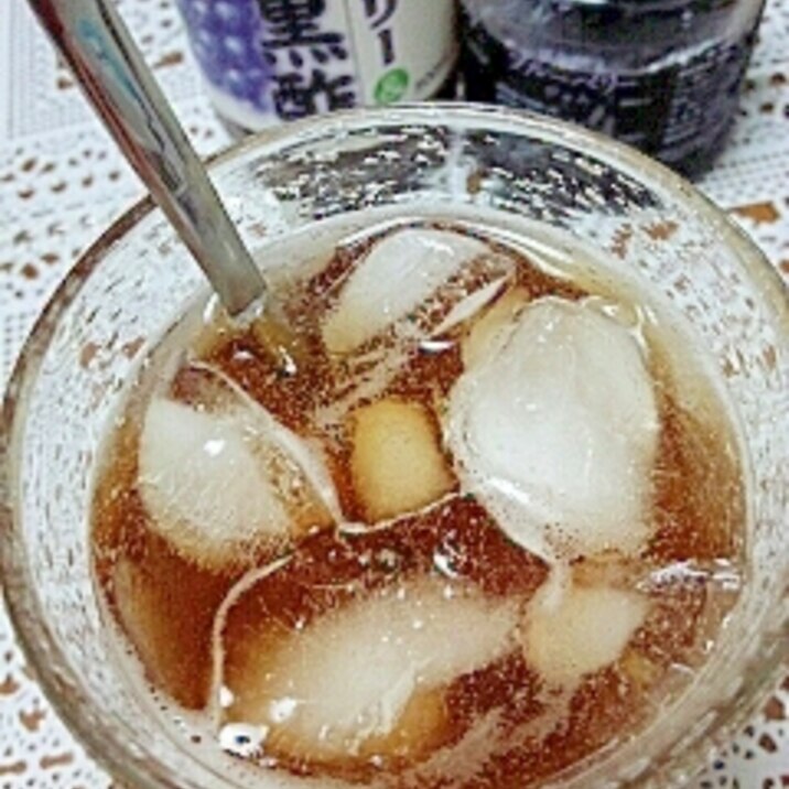 アイス☆クエン酸入りブルーベリー黒酢ほうじ茶♪